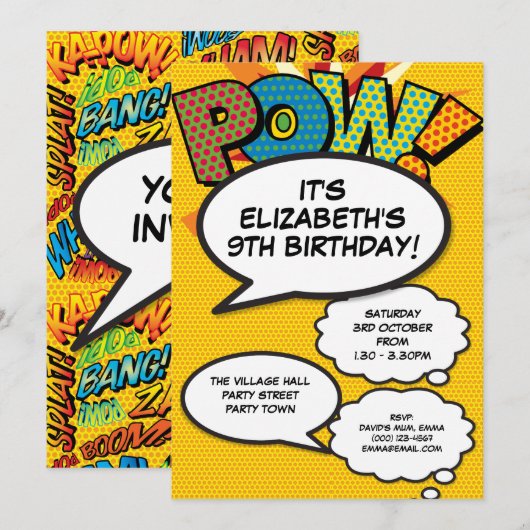 Leuk Modern Verjaardagsfeest Elke Leeftijd POW Kaart (Voorkant / Achterkant)