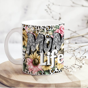 Leuk Moeder Leven Bloemendierprint Koffiemok