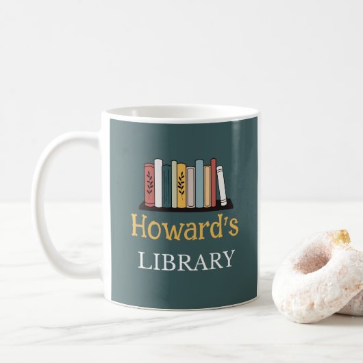 LEUK! Mok - Bibliotheek - Gepersonaliseerd - Naam  (Met donut)