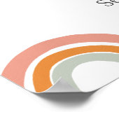 Leuk Monkey Baby shower Welkomstbord Poster (Hoek)