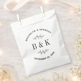 Leuk Monogram Bloemige Botanische Trouw Koppel Naa Bedankzakje