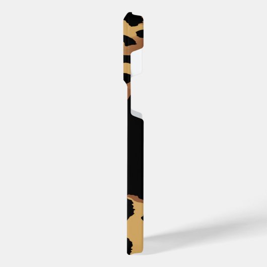 Leuk Monogram Luipaard Print iPhone Hoesje (Linkerkant)