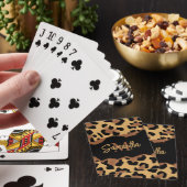 Leuk Monogram Luipaard Print Pokerkaarten (Insitu)