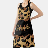 Leuk Monogram Luipaard Print Schort (Insitu)