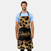 Leuk Monogram Luipaard Print Schort (Gedragen)