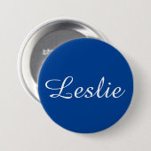 Leuk & Mooi: Gedempte Blauwe Ronde Button 7,6 Cm (Voorkant /achterkant)