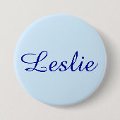 Leuk & Mooi: Lichtblauw Ronde Button 7,6 Cm (Voorkant)