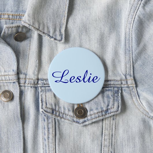 Leuk & Mooi: Lichtblauw Ronde Button 7,6 Cm (In situ)