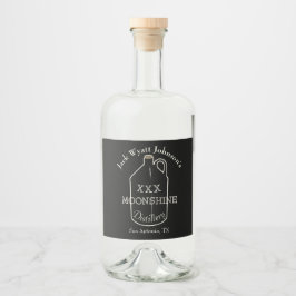 Leuk Moonshine label voor uw flessen Likeurfles Etiket