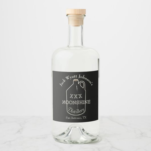 Leuk Moonshine label voor uw flessen Likeurfles Etiket (Voorkant)