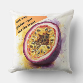 Leuk & Motivatie Fruit Quote Passionfruit Kussen