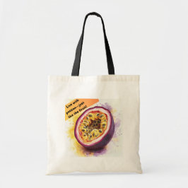 Leuk & Motivatie Fruit Quote Passionfruit Tote Bag