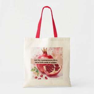 Leuk & Motivatie Granaatappel Print Kussen Tote Bag