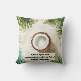 Leuk & Motivatie Kokosnoot Print Kussen