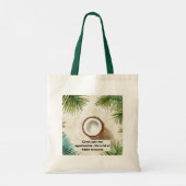 Leuk & Motivatie Kokosnoot Print Kussen Tote Bag (Achterkant)