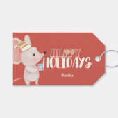 Leuk Mouse Vakantie cadeau Cadeaulabel (Voorkant (Horizontaal))