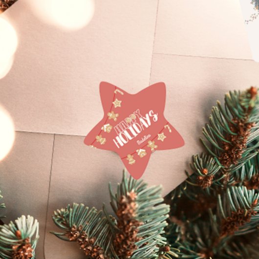 Leuk Mouse Vakantie cadeau Ster Sticker