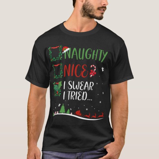 Leuk Naughty dat ik zweep.. kerstwedstrijd T-shirt (Voorkant)