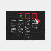 Leuk Naughty, dat ik zweet dat ik kerstlijstjes pr Fleece Deken (Voorkant (Horizontaal))