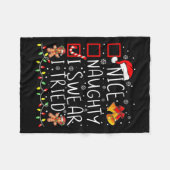 Leuk Naughty, dat ik zweet dat ik kerstlijstjes pr Fleece Deken (Voorkant (Horizontaal))