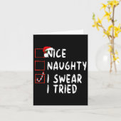 Leuk Naughty, dat ik zweet dat ik kerstlijstjes pr Kaart (Gele Bloem)