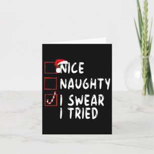 Leuk Naughty, dat ik zweet dat ik kerstlijstjes pr Kaart