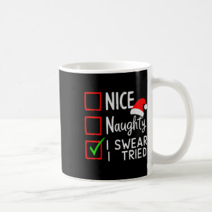 Leuk Naughty, dat ik zweet dat ik kerstlijstjes pr Koffiemok
