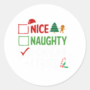 Leuk Naughty, dat ik zweet dat ik kerstlijstjes pr Ronde Sticker