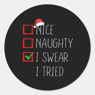 Leuk Naughty, dat ik zweet dat ik kerstlijstjes pr Ronde Sticker