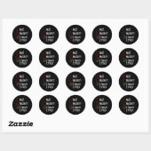 Leuk Naughty, dat ik zweet dat ik kerstlijstjes pr Ronde Sticker (Vel)