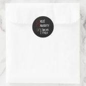 Leuk Naughty, dat ik zweet dat ik kerstlijstjes pr Ronde Sticker (Tas)