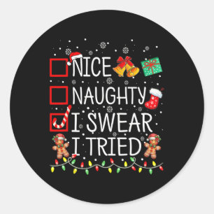 Leuk Naughty, dat ik zweet dat ik kerstlijstjes pr Ronde Sticker