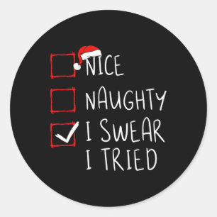 Leuk Naughty, dat ik zweet dat ik kerstlijstjes pr Ronde Sticker