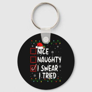 Leuk Naughty, dat ik zweet dat ik kerstlijstjes pr Sleutelhanger