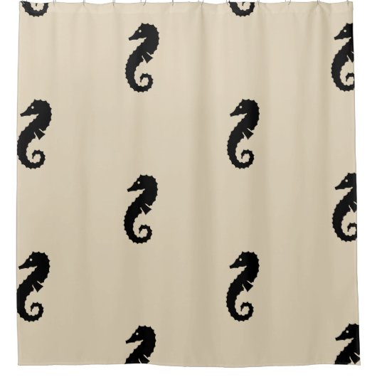 leuk nautisch SEAHORSE-thematroon | Douchegordijn (Voorkant)