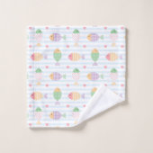 Leuk nautisch vissenpatroon bad handdoek (Wasdoekje)