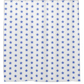 Leuk Navy Blue Sterren Patroon Nautisch Douchegordijn (Voorkant)