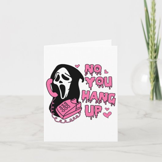 Leuk Nee Jij Hangt Eerst Op Spooktelefoontje Hallo Kaart (Voorkant)