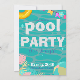 Leuk Neon Glow Blauw Groen Zwembad Party Jongens V Kaart