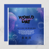 Leuk Neon Glow Blauw Groen Zwembad Party Jongens V Save The Date (Voorkant / Achterkant)