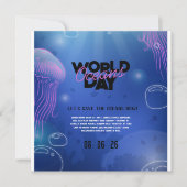 Leuk Neon Glow Blauw Groen Zwembad Party Jongens V Save The Date (Voorkant)