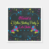 Leuk, Neon, Schaats Party servetten (Voorkant)
