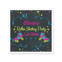 Leuk, Neon, Schaats Party servetten