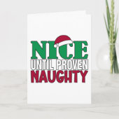 Leuk Nette Tot Bewezen Stoute Kerstgrap Kaart (Voorkant)