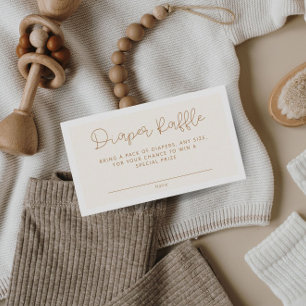 Leuk Neutral Luier Raffle Baby shower Informatiekaartje