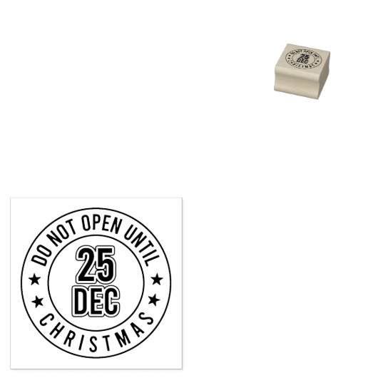 Leuk Niet openen tot Kerstmis Rubberstempel (Gestempeld)