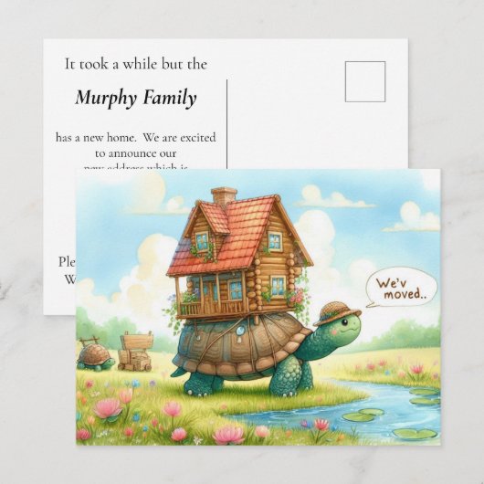 Leuk nieuw adres Briefkaart (Voorkant / Achterkant)