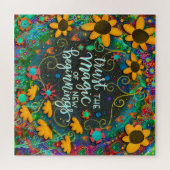 Leuk Nieuw Beginnings Quote Hart Bloemen Legpuzzel (Horizontaal)