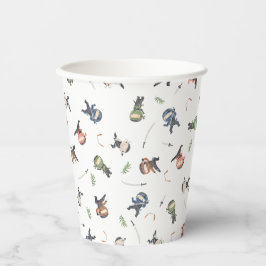 Leuk Ninja Warrior Kinder Patter Verjaardagsfeestj Papieren Bekers