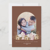 leuk noords schandaal modern natuurhuis kerst kaart (Voorkant)